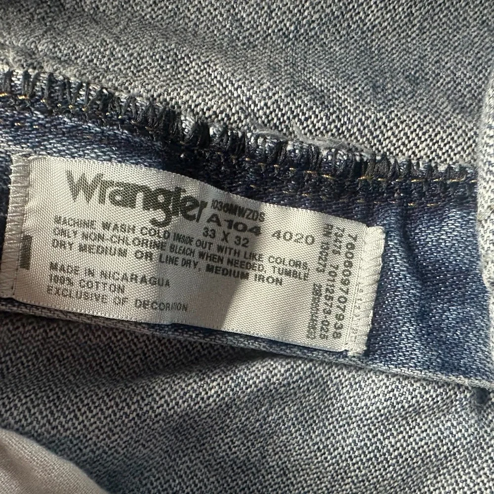 VTG Wrangler Cowboy Cut 36mwz Jeans Mens 33x32 Blue Cotton Denim Tapered Slim